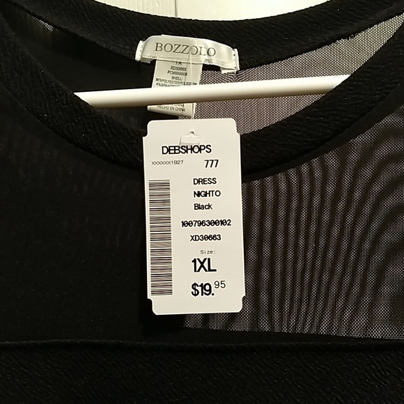 Black Mesh Dress NWT 1X - Picture 3 of 3